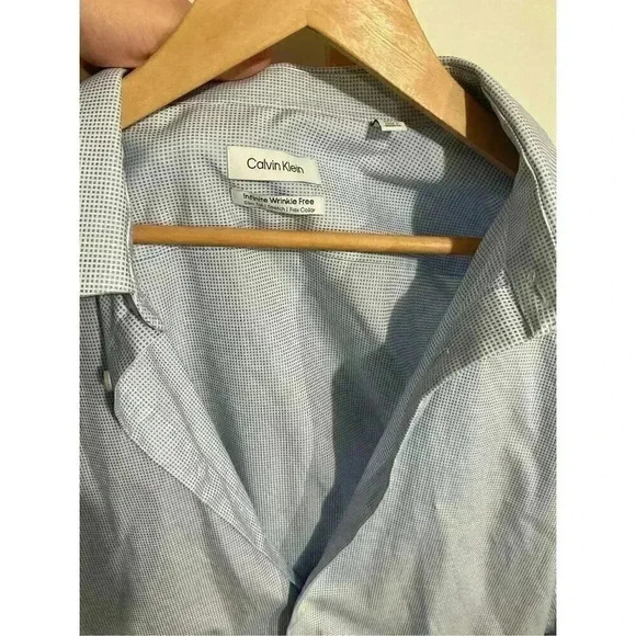 Calvin Klein Shirts Infinite Wrinkle Free/Slim Tall/Stretch/ Flex Collar Checker - Picture 2 of 7